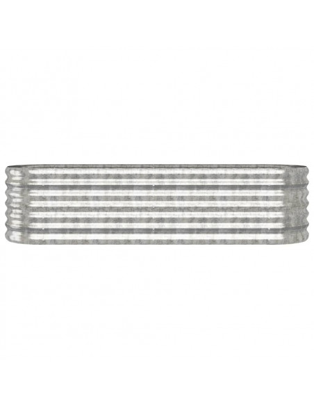 Letto Giardino Acciaio Verniciato a Polvere 152x40x36cm Argento