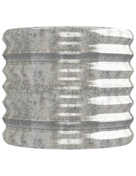 Letto Giardino Acciaio Verniciato a Polvere 152x40x36cm Argento