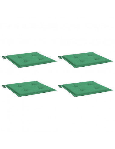Cuscini per Sedia 4 pz Verdi 50x50x3 cm in Tessuto Oxford