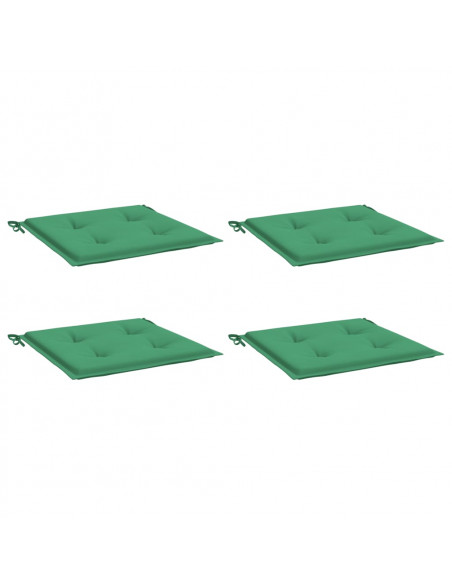 Cuscini per Sedia 4 pz Verdi 50x50x3 cm in Tessuto Oxford