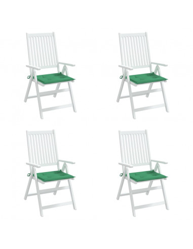 Cuscini per Sedia 4 pz Verdi 50x50x3 cm in Tessuto Oxford