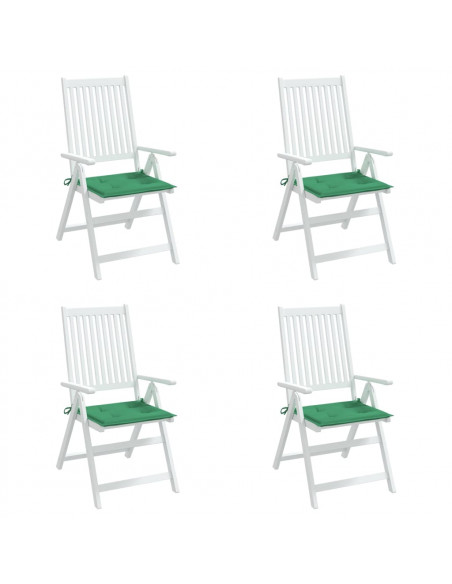 Cuscini per Sedia 4 pz Verdi 50x50x3 cm in Tessuto Oxford