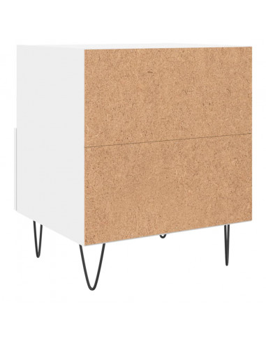 Comodini 2 pz Bianchi 40x35x47,5 cm in Legno Multistrato