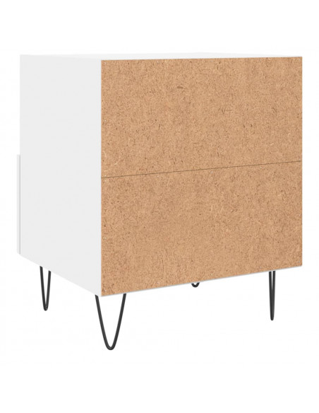 Comodini 2 pz Bianchi 40x35x47,5 cm in Legno Multistrato