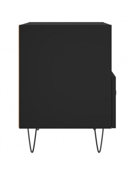 Comodini 2 pz Neri 40x35x47,5 cm in Legno Multistrato