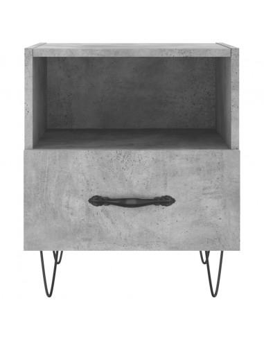 Comodini 2 pz Grigio Cemento 40x35x47,5 cm in Legno Multistrato