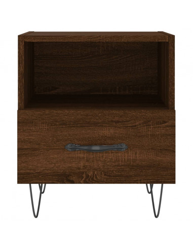 Comodini 2 pz Rovere Marrone 40x35x47,5 cm in Legno Multistrato