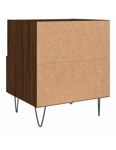 Comodini 2 pz Rovere Marrone 40x35x47,5 cm in Legno Multistrato