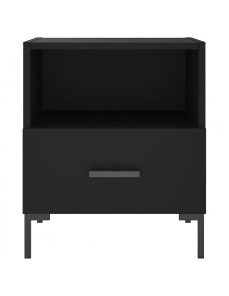 Comodini 2 pz Neri 40x35x47,5 cm in Legno Multistrato