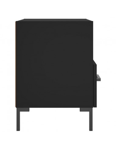 Comodini 2 pz Neri 40x35x47,5 cm in Legno Multistrato