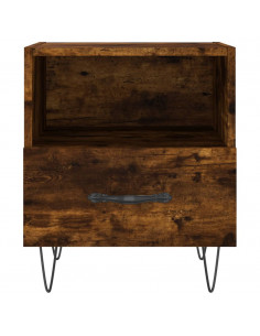 Comodini 2 pz Rovere Fumo 40x35x47,5 cm in Legno Multistrato 2
