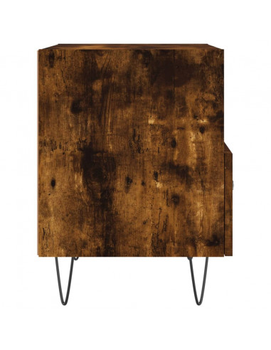 Comodini 2 pz Rovere Fumo 40x35x47,5 cm in Legno Multistrato
