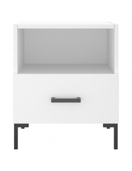 Comodini 2 pz Bianchi 40x35x47,5 cm in Legno Multistrato
