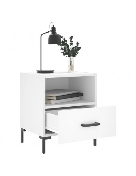 Comodino Bianco 40x35x47,5 cm in Legno Multistrato
