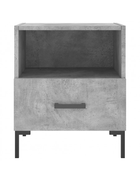 Comodini 2 pz Grigio Cemento 40x35x47,5 cm in Legno Multistrato