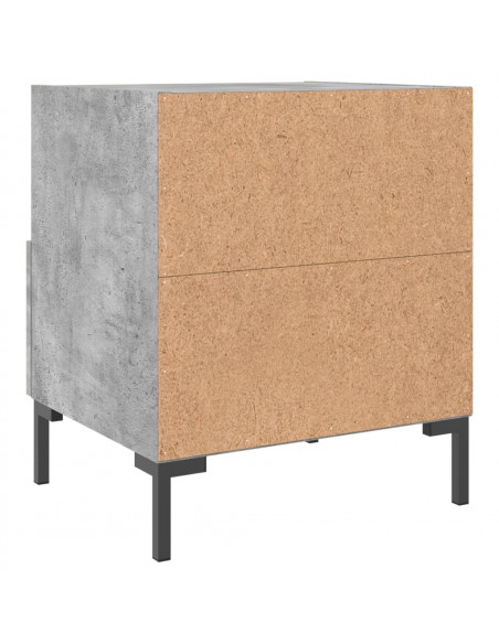 Comodini 2 pz Grigio Cemento 40x35x47,5 cm in Legno Multistrato