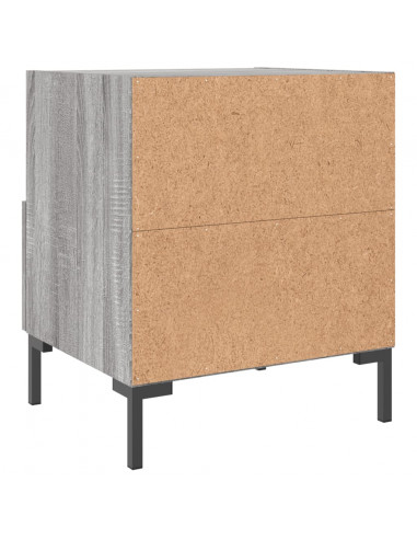Comodini 2 pz Grigio Sonoma 40x35x47,5 cm in Legno Multistrato