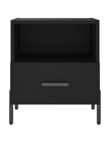 Comodini 2 pz Neri 40x35x47,5 cm in Legno Multistrato