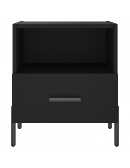 Comodini 2 pz Neri 40x35x47,5 cm in Legno Multistrato