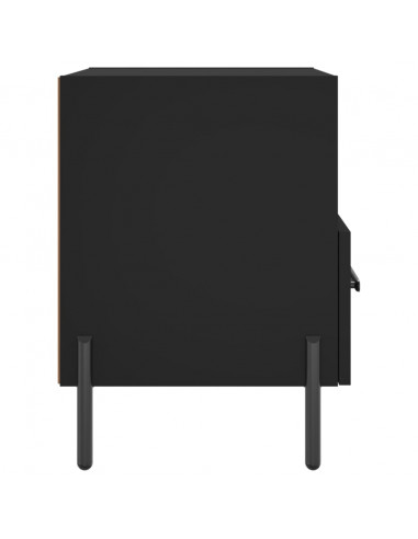 Comodini 2 pz Neri 40x35x47,5 cm in Legno Multistrato