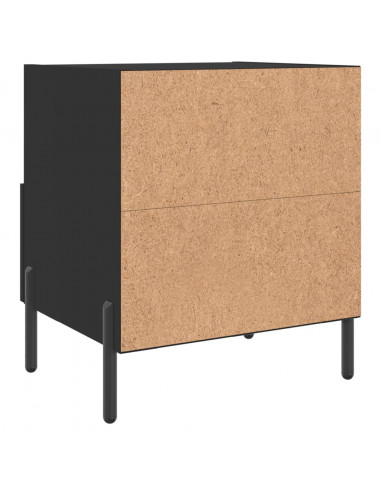 Comodini 2 pz Neri 40x35x47,5 cm in Legno Multistrato