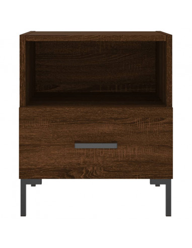 Comodini 2 pz Rovere Marrone 40x35x47,5 cm in Legno Multistrato