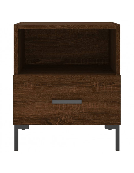 Comodini 2 pz Rovere Marrone 40x35x47,5 cm in Legno Multistrato