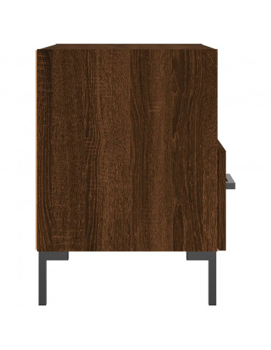 Comodini 2 pz Rovere Marrone 40x35x47,5 cm in Legno Multistrato