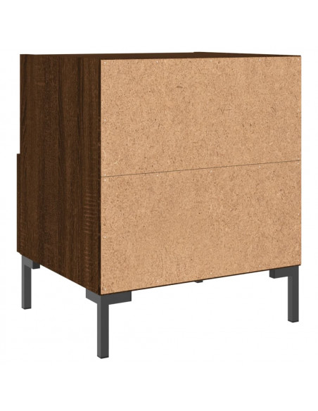 Comodini 2 pz Rovere Marrone 40x35x47,5 cm in Legno Multistrato