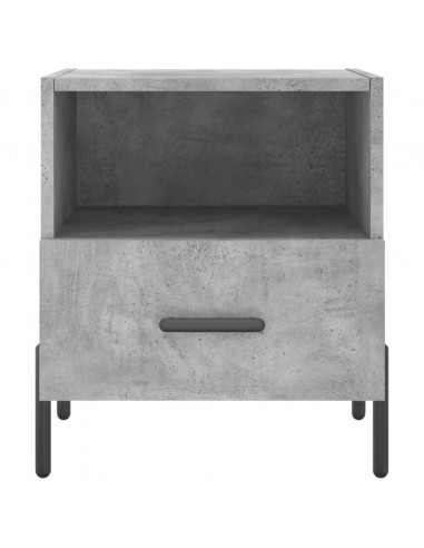 Comodini 2 pz Grigio Cemento 40x35x47,5 cm in Legno Multistrato