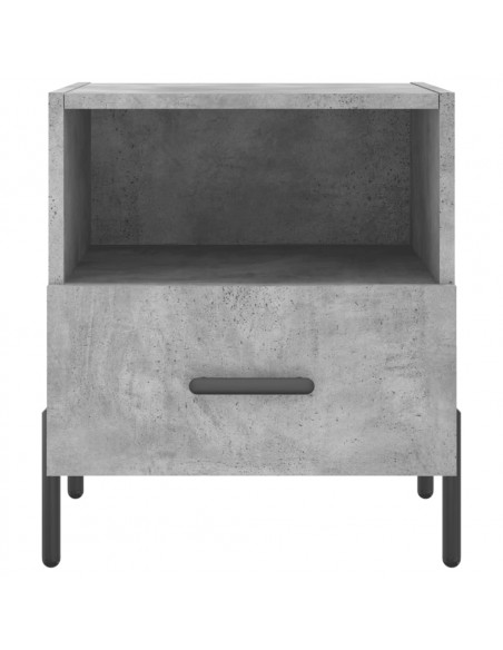 Comodini 2 pz Grigio Cemento 40x35x47,5 cm in Legno Multistrato