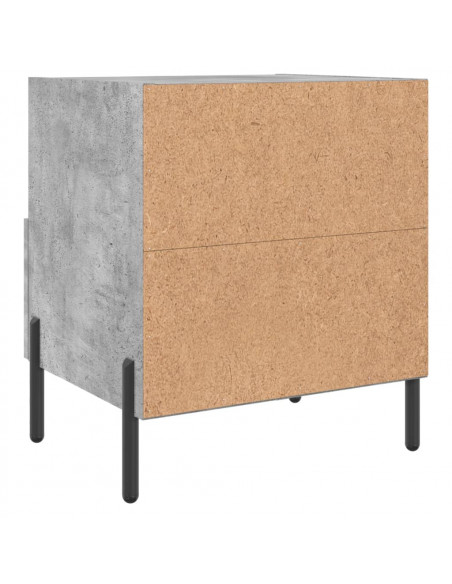 Comodini 2 pz Grigio Cemento 40x35x47,5 cm in Legno Multistrato