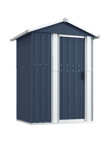 Capanno da Giardino Antracite 126x97,5x177cm in Acciaio Zincato