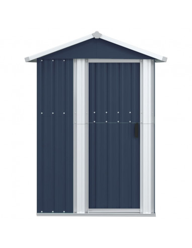 Capanno da Giardino Antracite 126x97,5x177cm in Acciaio Zincato