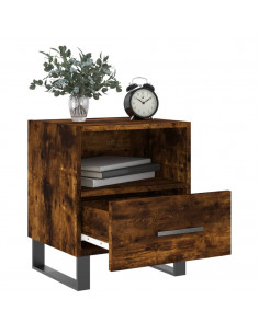 Comodino Rovere Fumo 40x35x47,5 cm in Legno Multistrato 2