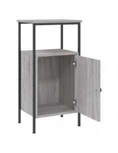 Comodini 2pz Grigio Sonoma 41x31x80 cm in Legno Multistrato 2