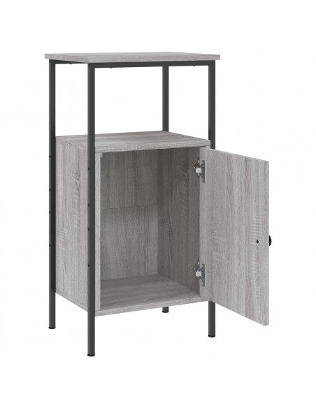 Comodini 2pz Grigio Sonoma 41x31x80 cm in Legno Multistrato