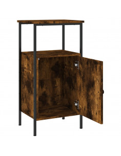 Comodini 2pz Rovere Fumo 41x31x80 cm in Legno Multistrato 2