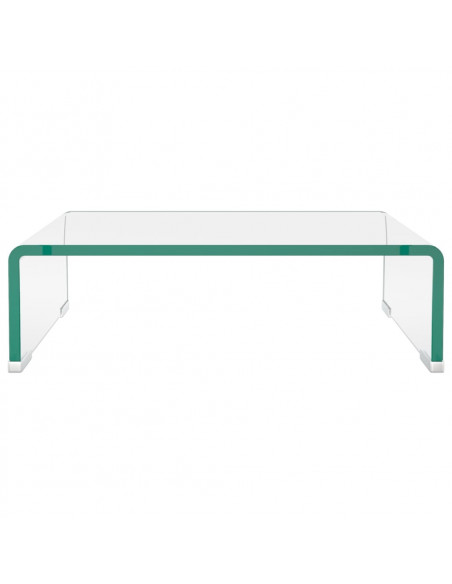 Mobile/Rialzo porta TV in Vetro Bianco 40x25x11 cm