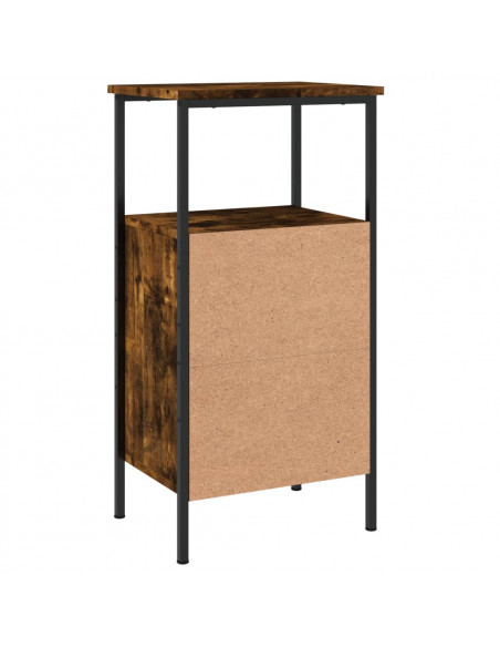 Comodini 2pz Rovere Fumo 41x31x80 cm in Legno Multistrato