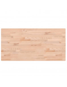 Piano Tavolo 100x50x2,5cm Rettangolare Legno Massello di Faggio 2
