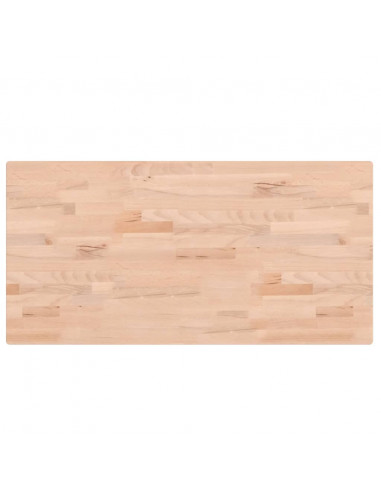 Piano Tavolo 100x50x2,5cm Rettangolare Legno Massello di Faggio