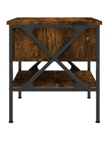 Comodini 2 pz Rovere Fumo 40x42x45 cm in Legno Multistrato