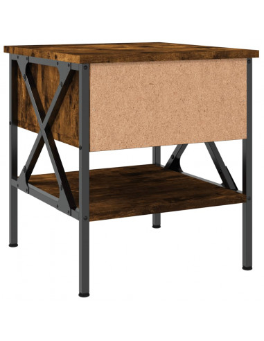 Comodini 2 pz Rovere Fumo 40x42x45 cm in Legno Multistrato