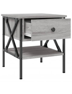 Comodini 2 pz Grigio Sonoma 40x42x45 cm in Legno Multistrato 2
