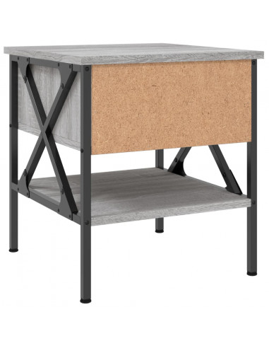 Comodini 2 pz Grigio Sonoma 40x42x45 cm in Legno Multistrato