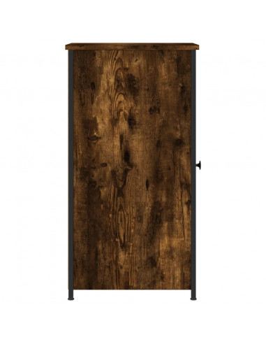 Comodini 2 pz Rovere Fumo 32x42x80 cm in Legno Multistrato