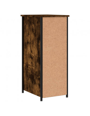 Comodini 2 pz Rovere Fumo 32x42x80 cm in Legno Multistrato