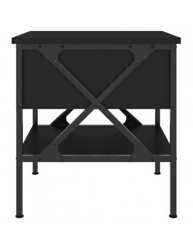 Comodini 2 pz Neri 40x42x45 cm in Legno Multistrato