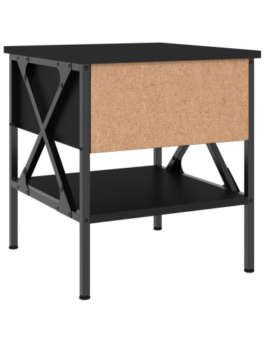 Comodini 2 pz Neri 40x42x45 cm in Legno Multistrato